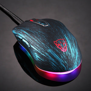 Motospeed V60 RGB Macro Programming 5000 DPI Gaming Mouse USB Computer 7 Button Wried Optical Mice Backlit Breathe LED for PC