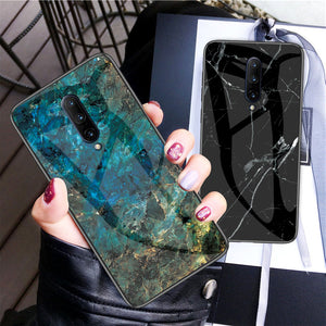 Luxury Glass Case for Oneplus 7 7T 8 Pro 6 6T 5T 5 Marble Phone Cases Back Cover for One plus 6 6T 5 5T 7 8 7T Pro Coque Fundas