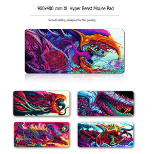 Game 900x400mm Hyper Beast XL Large Locking Edge Gaming Mouse Pad CS GO Keyboard Rubber Mousepad Wrist Rest Table Computer Mat