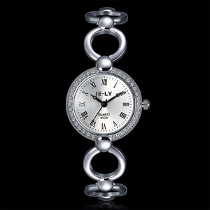 Fashion Small Stainless Steel Silver Women's Watches Luxury Rhinestone Jewelry Watch Ladies Casual Quartz Wristwatch Clock #3TWF