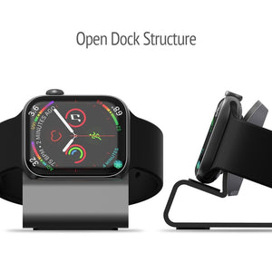 Exquisite Aluminum Silicon Bracket Charger Dock Station Charging Holder for Apple Watch Stand Serie 7/SE/6/5/4/3/2 38 42 40 45mm