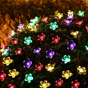 Eaiser 20M 200LED Solar String Lights LED Sakura Street Garland Lawn Lamp Waterproof IP65 Christmas New Year Outdoor Lighting Decor
