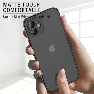 Eaiser  Luxury Silicone Shockproof Matte Phone Case For iPhone 13 12 11 Pro Max Mini X XS XR 7 8 Plus SE 2  Transparent Thin Cover