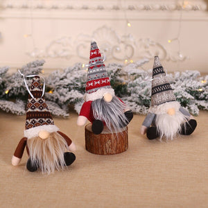 Christmas Decorations Gnome Forest Doll Christmas Tree Pendant Christmas Ornaments  New Year Christmas Decorations for Home