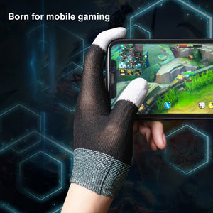 2pcs Finger Cover For PUBG Mobile Game LOLM Anti-slip Nylon Sensitive Touch Screen Breathable Fingertip Gloves For Mobile Gaming