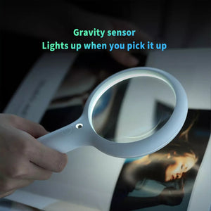 xiaomi 3X Smart Gravity Sensor Handheld Magnifier Optical Glass Lens Loupe 45 LED Lights Auto Adjust Brightness Night Light