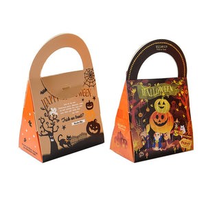 Eaiser Portable Halloween Candy Packaging Cox Biscuits Haloween Nougat Candy Box Tote Bag Happy Halloween Party Decor For Kids
