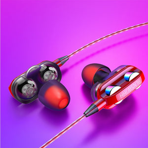 3.5mm Wired Earphones In-ear HiFi Stereo Bass Earbuds For IPhone Android Gaming Fitness Headphone With Microphone