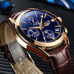 Eaiser      Relogio Masculino LIGE Mens Watches Top Brand Luxury Men's Fashion Business Waterproof Quartz Watch For Men Casual Leather Watch
