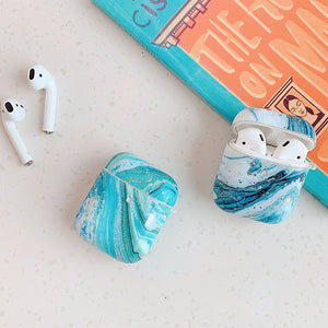 Blue Sea Case For Apple AirPods 2 Pro 1 Marble Cute Earphone Cases Cover for Airpods Pro 3 Shell Soft Air Pods Protective Case