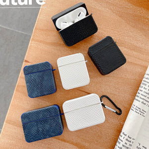 Luxury Leather Earphone Case For AirPods 2 Pro Soft TPU Snakeskin Pattern Colorful Cover for Air Pods 1 3 AirPod Funda Shell