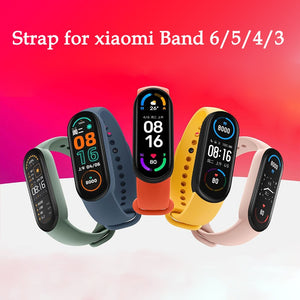 Strap for Xiaomi Mi Band 6 5 4 3 Sport Bracelet watch Silicone wrist strap For xiaomi mi band 3 4 5 bracelet Miband 4 3 5 Strap