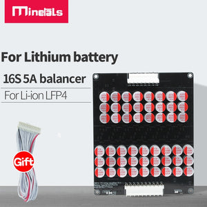 16S 5A Balance Li-ion Lifepo4 LTO Lithium Battery Active Equalizer Balancer Board Capacitor BMS 48V 60V 16S