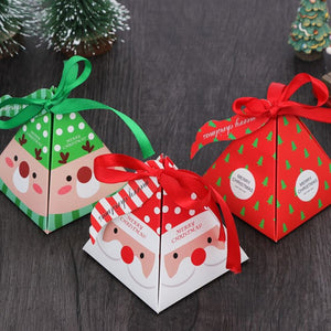 Eaiser Navidad  Christmas Decorations For Home 10Pcs Christmas Gift Box Paper Bags Santa Christmas Tree Ornaments Xmas Party Decor