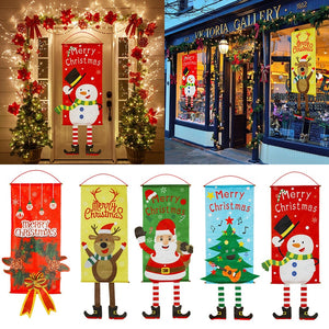 Eaiser Merry Christmas Porch Door Banner Hanging Ornament Christmas Decoration For Home Xmas Navidad  Happy New Year