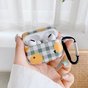 Cute Flower Orange Earphone Cover For AirPods 2 Pro 1 3 Case Cat Shape Strawberry Soft TPU Headset Protective Fundas Accessories