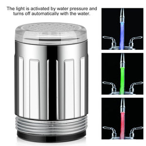 Novelty Design 7 Color RGB Colorful LED Light Water Glow Faucet Tap Head Home Bathroom Decoration Stainless Steel Water Tap