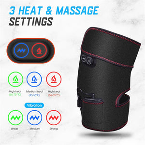 Eaiser Electric Heating Knee Pads Brace Support Vibration Massage Pain Relief Therapy Joint Injury Rehabilitation Elbow Leg Massager