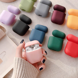 For AirPods Pro 2 1 Cases Solid Color Matte Texture Earphone Case Hard Luxury Candy Color Cute Protective Cover for Air Pods 2 3