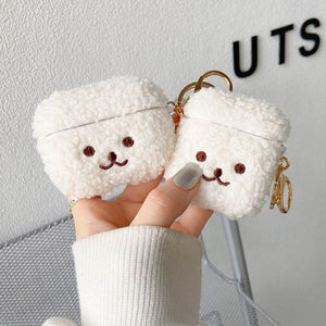 Cute Fluffy Plush Bear Earphone Case For Apple Airpods 2 3 Pro 1 Cover Lovely Headphones Cases For Air pods Charging Box funda