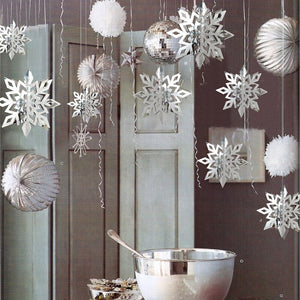 Christmas Ornaments 3D Artificial Snowflakes Paper Garland Christmas Decorations for Home Winter Christmas Decor New Year
