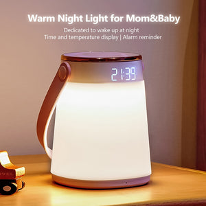 xiaomi mijia Clock timing temperature display Stepless dimming led Rechargeable night light From xiaomi youpin midea