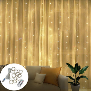 LED Curtain Garland on The Window USB Powered Fairy Lights Festoon with Remote New Year Garland Led Lights Christmas Decoration