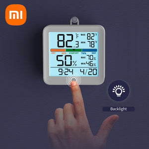 Xiaomi Mute Temperature And Humidity Clock Home Indoor High-precision Baby Room C/F Temperature Monitor LCD backlight Screen