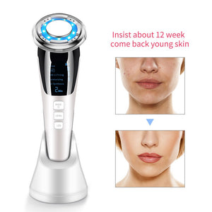 Eaiser EMS Hot Cool Facial Massager Sonic Vibration Ion LED Photon Anti Aging Skin Rejuvenation Lifting Tighten Face Skin Care Beauty