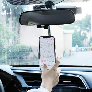 New Car Rearview Mirror Mount Phone Holder For iPhone 12 GPS Seat Smartphone Car Phone Holder Stand Adjustable Support