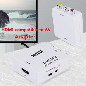HDMI-compatible to RCA Converter AV/CVSB L/R Video Box HD 1080P HDMI2AV Support NTSC PAL Output HDMIToAV
