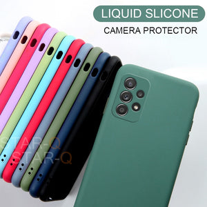 Eaiser  New Upgrade Camera Protector Liquid Silicone Phone Case For Samsung Galaxy A52 A72 A32 4G 5G A53 Original Back Cover Cases