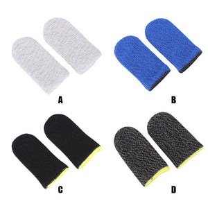 1/2pairs Finger Cover Breathable Game Controller Finger Sleeve For Pubg Sweat Proof Non-Scratch Touch Screen Gaming Thumb Gloves
