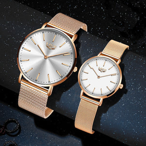 Eaiser      Lover Watches Top Brand Luxury Ultra Thin Simple Couple Watches Couple Gift Quartz Wristwatches Fashion Paired Watches