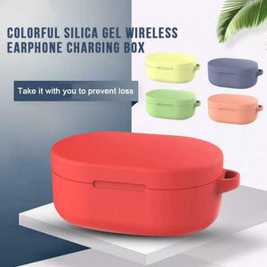 Colorful Case For Xiaomi Redmi Airdots TWS Headphone Protective Cases Liquid Silicone Anti-drop Cover With Hook
