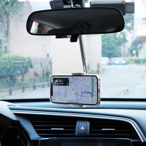 New Car Rearview Mirror Mount Phone Holder For iPhone 12 GPS Seat Smartphone Car Phone Holder Stand Adjustable Support