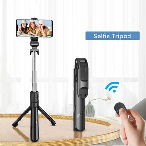 NEW Bluetooth Wireless Selfie Stick Mini Tripod Extendable Monopod with fill light Remote shutter For IOS Android phone