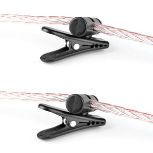 1pcs Black Rotatable Cable Collar Clip ABS 8-core 4-core Headphones Wire Clips Earphone Winder Accessories