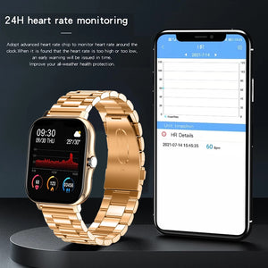 New Bluetooth Call Smart Watch Womenfull Touch Screen Sports Fitness Watch Bluetooth Is Suitable For Android Ios Smartwatch
