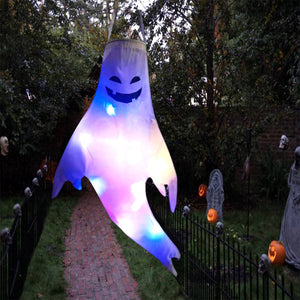 Eaiser Halloween Ghost Hanging LED Light Outdoor Skeleton Horror Grimace Glowing Party Props Happy Halloween Party Decoration For Home