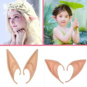 Eaiser 1Pair Halloween Latex Elf Ears Fairy Cosplay Masquerade Party Costumes Accessories High Simulation Soft Harmless Fake Ears Props