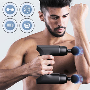 Eaiser  Double Head Massage Gun Electric Fascia Gun Deep Tissue Neck Body Back Muscle Massager For Fitness Relaxation Health Care