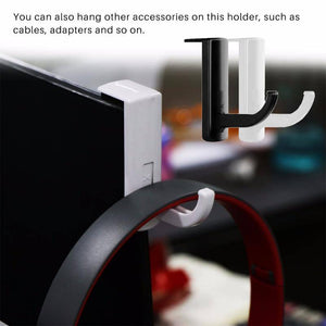Headphone Holder Universal Strong Stickness White Black Headset  Hanger Rack Headset Stand For Wall Desk LCD PC Monitor