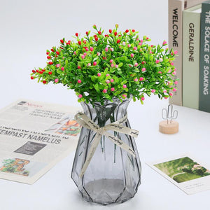 Eaiser  Artificial Flowers Plastic Fake Indoor Plants Flowers Gypsophila Hanging Shrub Outside Wedding Decoration Outdoor Party Supplies