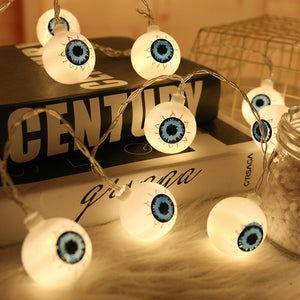 Eaiser 20LED Eyeball Light String Halloween Decoration Funny Horror Eye Balls Indoor Lights Haunted House Ghost Festival Party Supplies