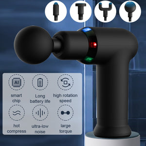 Eaiser Home High Frequency Massage Gun Professional Deep Muscle Massager Neck Body Muscle Stimulation Percussion Pistol Pain Relief