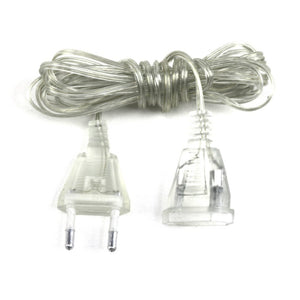 Eaiser 220V Transparent Power Extension Cord 3M 5M EU String Wire AC Standard Switch Cable LED Lamp For Christmas New Year String Light