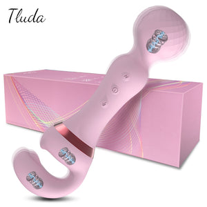 Eaiser Powerful 2 In 1 AV Dildo Vibrators Magic Wand Clitoris Stimulator USB Recharge 20 Modes G Spot Massager Sex Shop Toys For Women