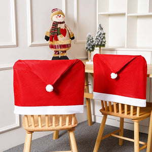 Eaiser Merry Christmas Chair Cover Christmas Home Decorations Navidad Hat Soft Touch Chair Cover Santa Claus Noel Happy New Year