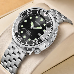 Eaiser   Mens Watches 5ATM Sports Waterproof Quartz Wristwatch Luminous Clock with Steel Bezel Watch for Men Relogio Masculino+Box